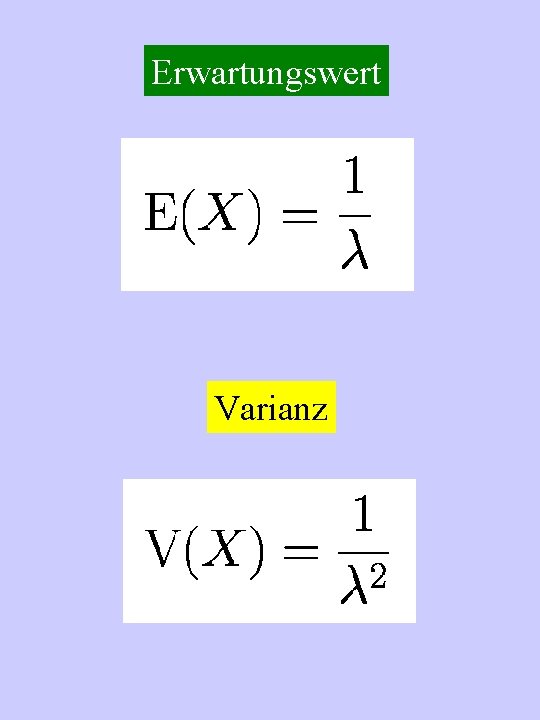 Erwartungswert Varianz 