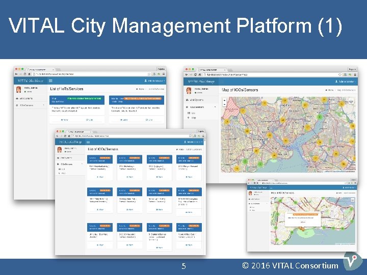 VITAL City Management Platform (1) 5 © 2016 VITAL Consortium VITAL City Management Platform (1) 5 © 2016 VITAL Consortium