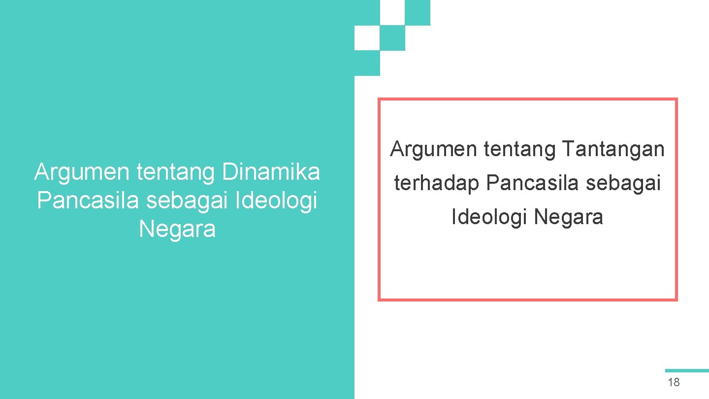 Argumen tentang Dinamika Pancasila sebagai Ideologi Negara Argumen tentang Tantangan terhadap Pancasila sebagai Ideologi