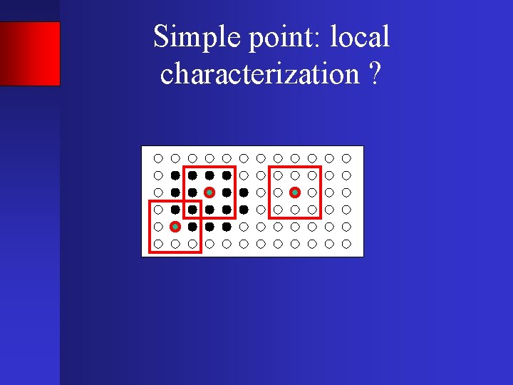 Simple point: local characterization ? 