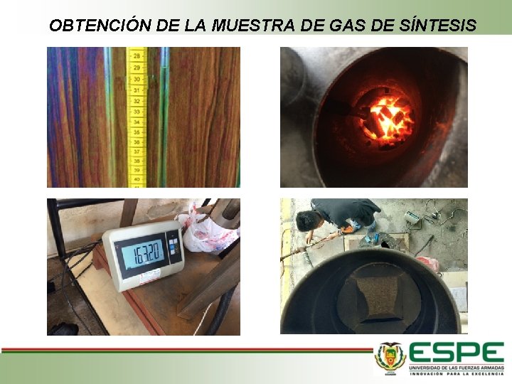 OBTENCIÓN DE LA MUESTRA DE GAS DE SÍNTESIS 