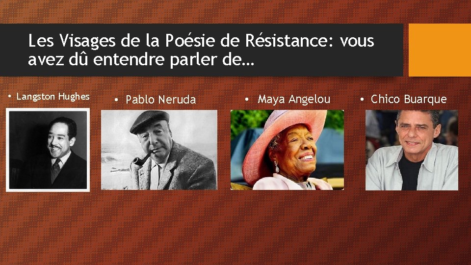 Les Visages de la Poésie de Résistance: vous avez dû entendre parler de… •