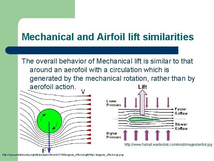 Mechanical and Airfoil lift similarities The overall behavior of Mechanical lift is similar to