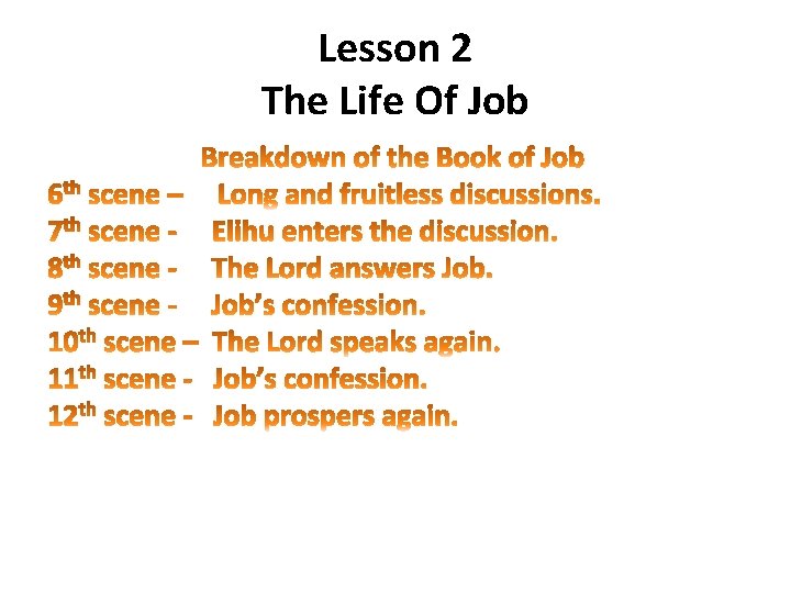 Lesson 2 The Life Of Job 