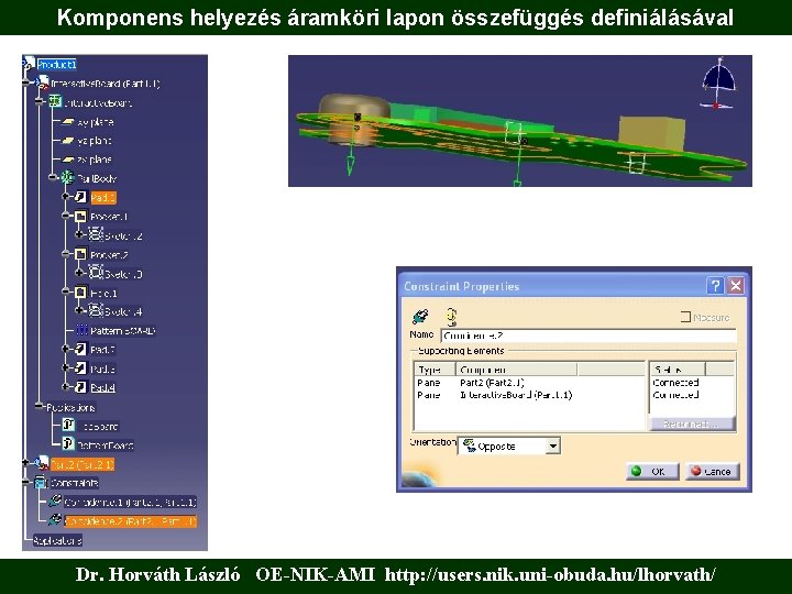 Komponens helyezés áramköri lapon összefüggés definiálásával Dr. Horváth László OE-NIK-AMI http: //users. nik. uni-obuda.