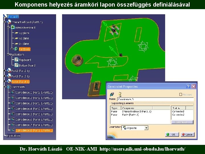 Komponens helyezés áramköri lapon összefüggés definiálásával Dr. Horváth László OE-NIK-AMI http: //users. nik. uni-obuda.