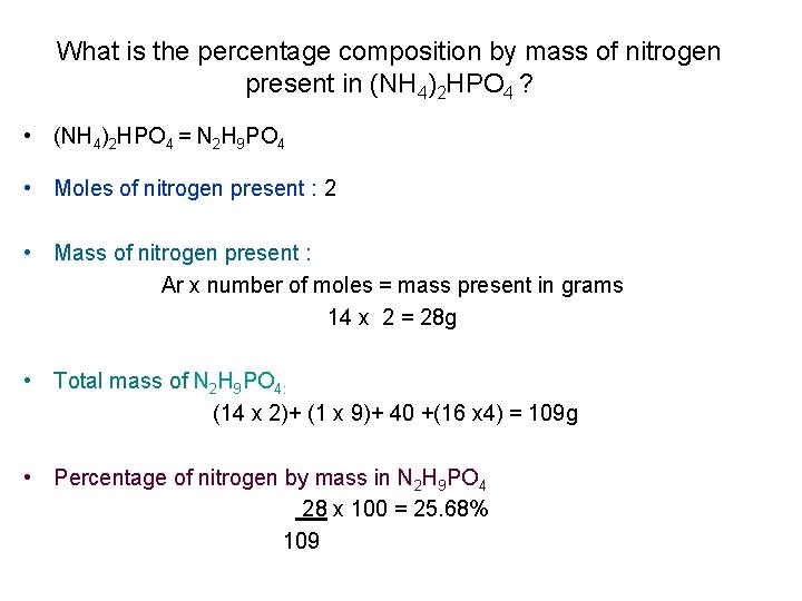 What is the percentage composition by mass of nitrogen present in (NH 4)2 HPO