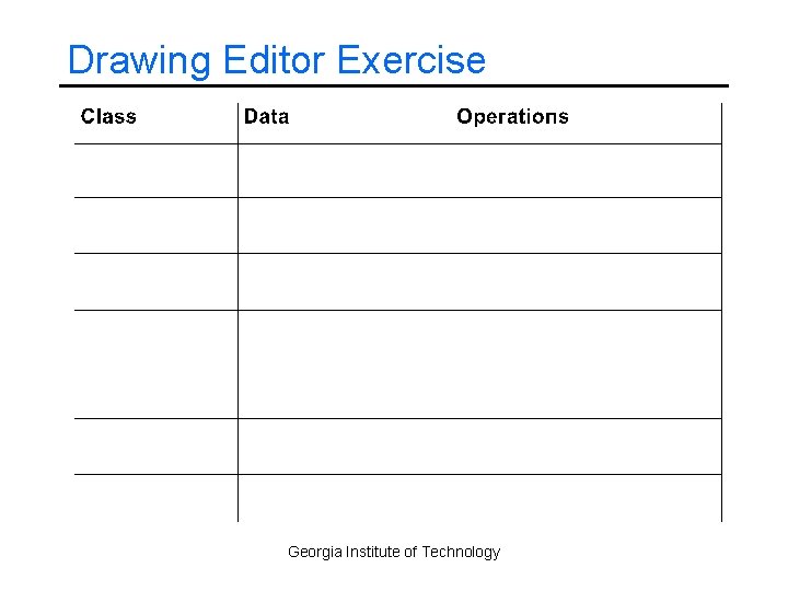 Drawing Editor Exercise Georgia Institute of Technology 