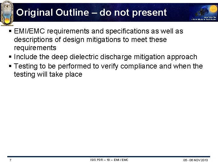 Original Outline – do not present Solar Probe Plus A NASA Mission to Touch