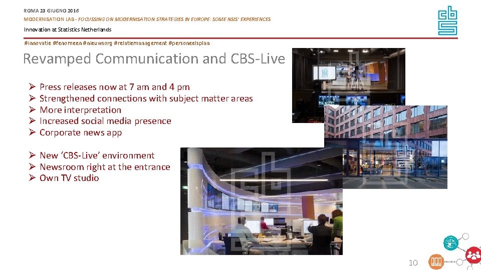 ROMA 23 GIUGNO 2016 MODERNISATION LAB - FOCUSSING ON MODERNISATION STRATEGIES IN EUROPE: SOME