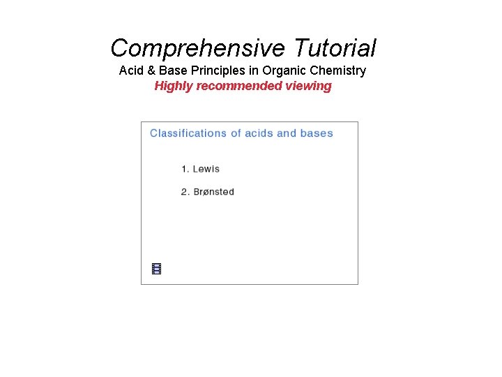 Comprehensive Tutorial Acid & Base Principles in Organic Chemistry Highly recommended viewing 