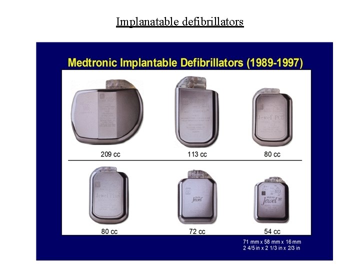 Implanatable defibrillators 