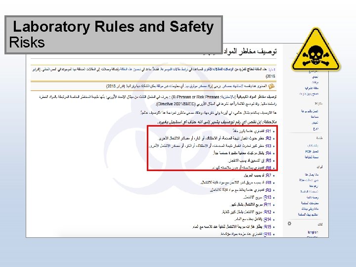 Laboratory Rules and Safety Risks 