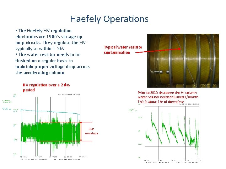 Haefely Operations • The Haefely HV regulation electronics are 1980’s vintage op amp circuits.