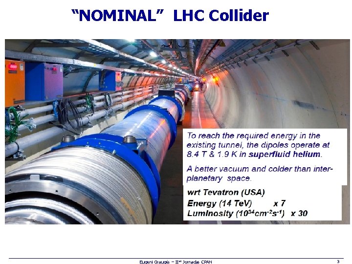 “NOMINAL” LHC Collider Eugeni Graugés – IIas Jornadas CPAN 3 