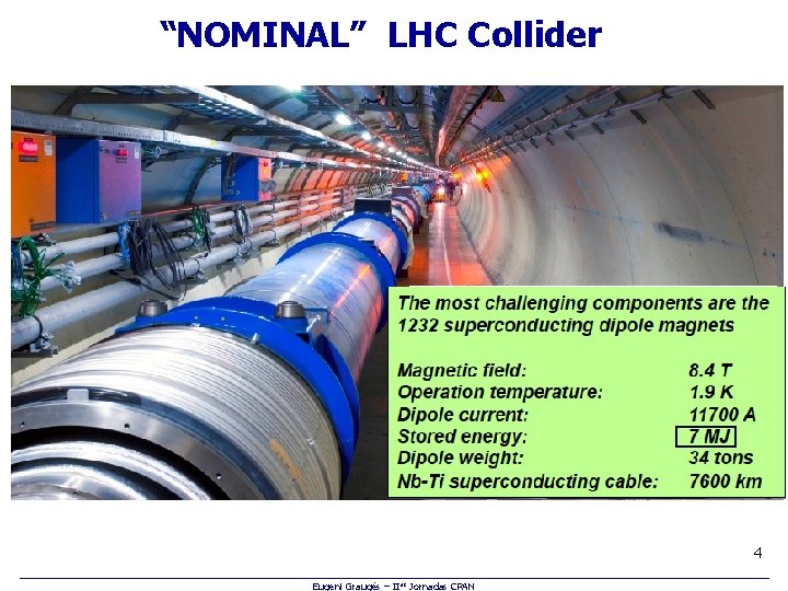 “NOMINAL” LHC Collider 4 Eugeni Graugés – IIas Jornadas CPAN 