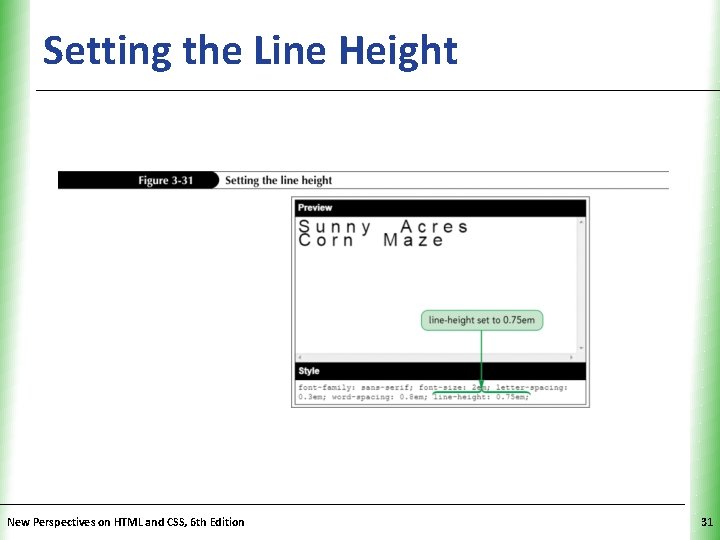 Setting the Line Height New Perspectives on HTML and CSS, 6 th Edition XP