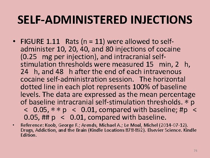 SELF-ADMINISTERED INJECTIONS • FIGURE 1. 11 Rats (n = 11) were allowed to selfadminister