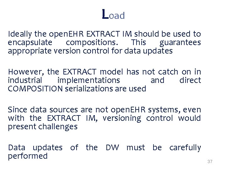 Load Ideally the open. EHR EXTRACT IM should be used to encapsulate compositions. This