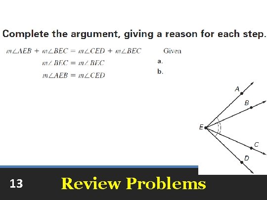 13 Review Problems 