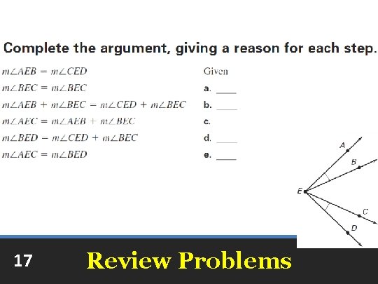 17 Review Problems 