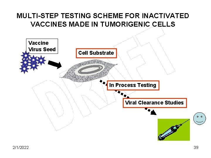 MULTI-STEP TESTING SCHEME FOR INACTIVATED VACCINES MADE IN TUMORIGENIC CELLS Vaccine Virus Seed Cell