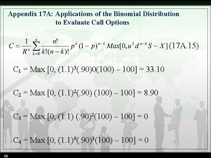 Appendix 17 A: Applications of the Binomial Distribution to Evaluate Call Options (17 A.