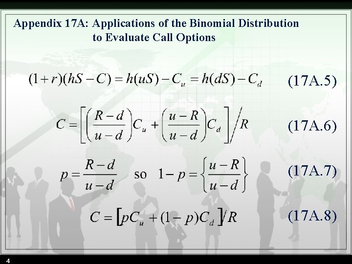 Appendix 17 A: Applications of the Binomial Distribution to Evaluate Call Options (17 A.