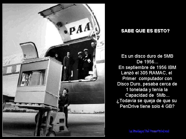 SABE QUE ES ESTO? Es un disco duro de 5 MB De 1956. .