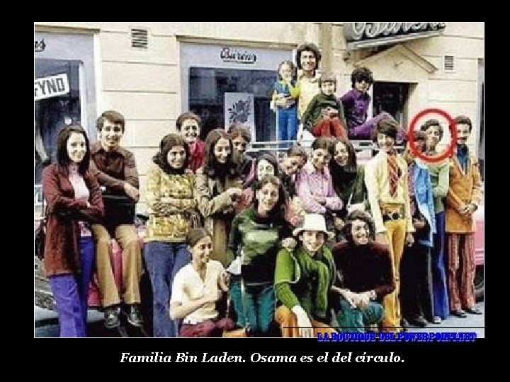 Familia Bin Laden. Osama es el del círculo. 