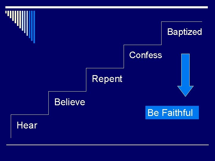 Baptized Confess Repent Believe Be Faithful Hear 