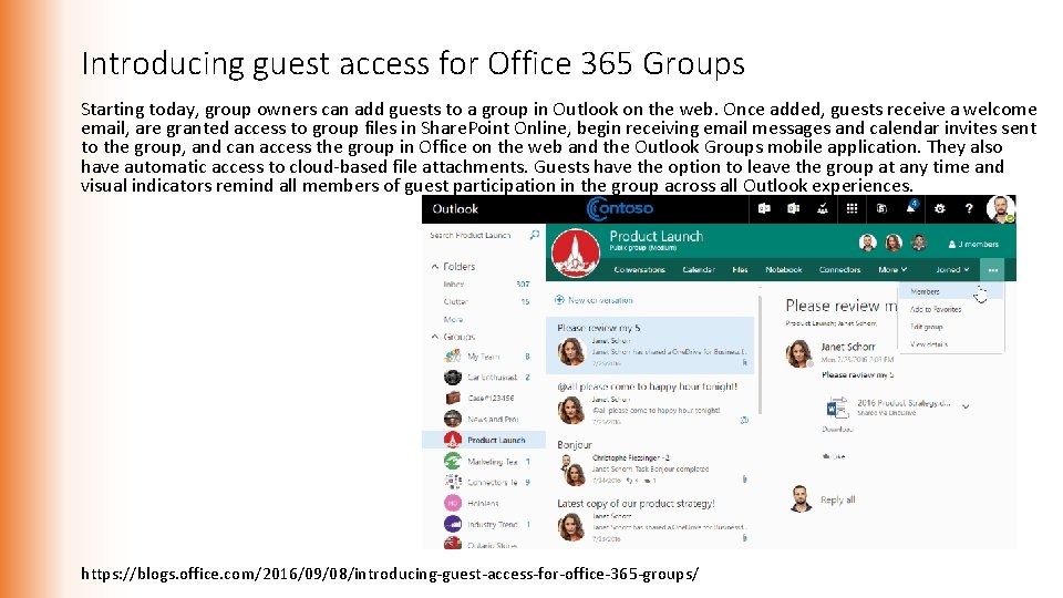 Introducing guest access for Office 365 Groups Starting today, group owners can add guests