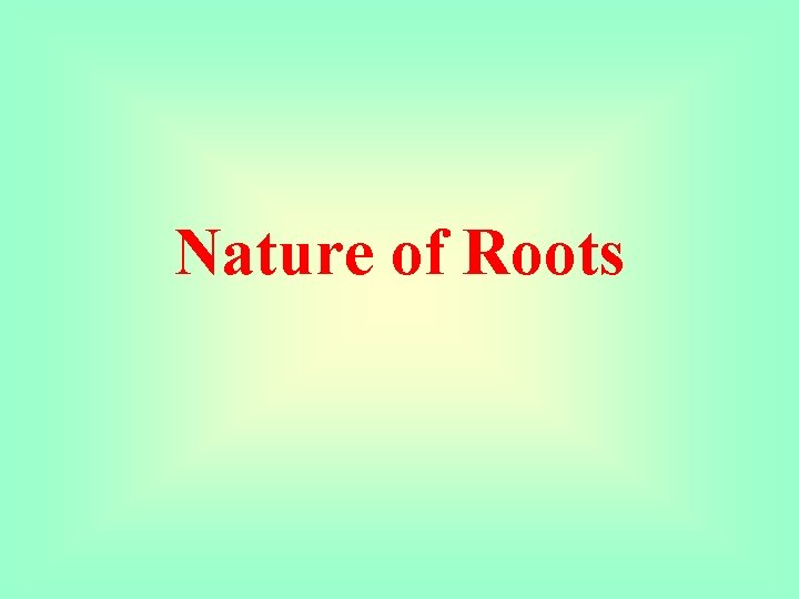 Nature of Roots 