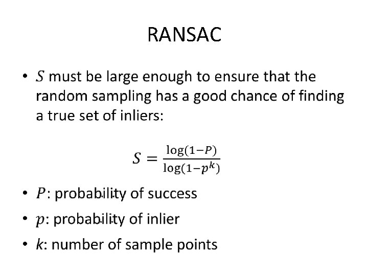 RANSAC • 
