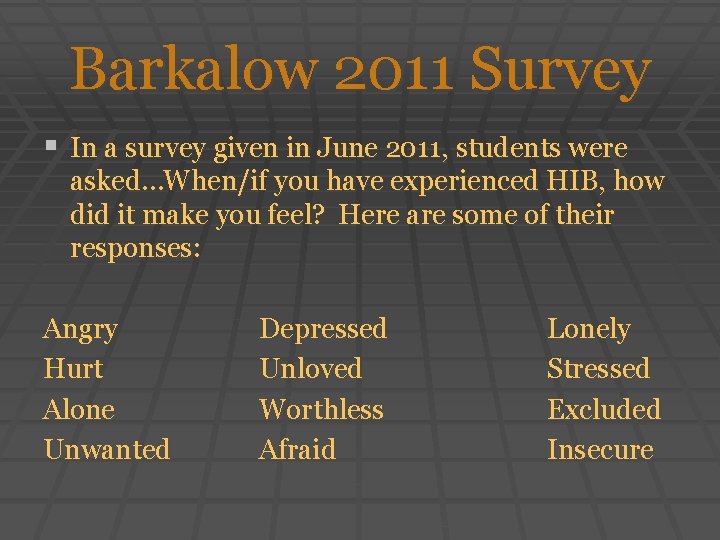 Barkalow 2011 Survey § In a survey given in June 2011, students were asked…When/if