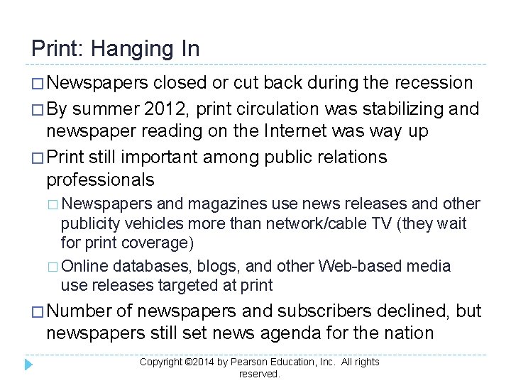 Print: Hanging In � Newspapers closed or cut back during the recession � By