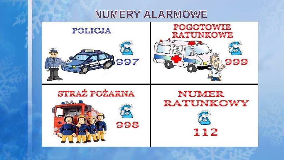 NUMERY ALARMOWE 