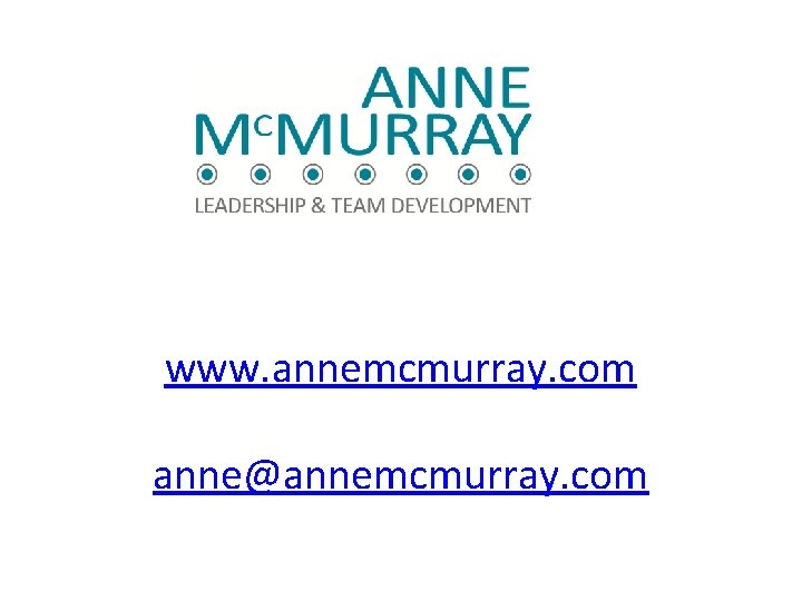 www. annemcmurray. com anne@annemcmurray. com 