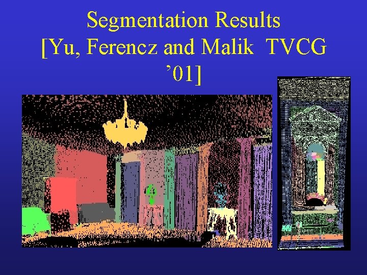 Segmentation Results [Yu, Ferencz and Malik TVCG ’ 01] 