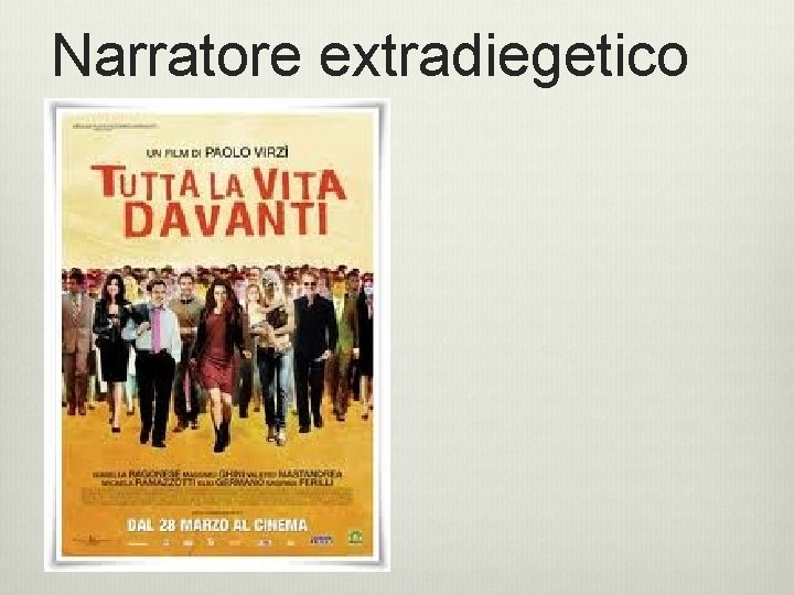 Narratore extradiegetico  Narratore extradiegetico