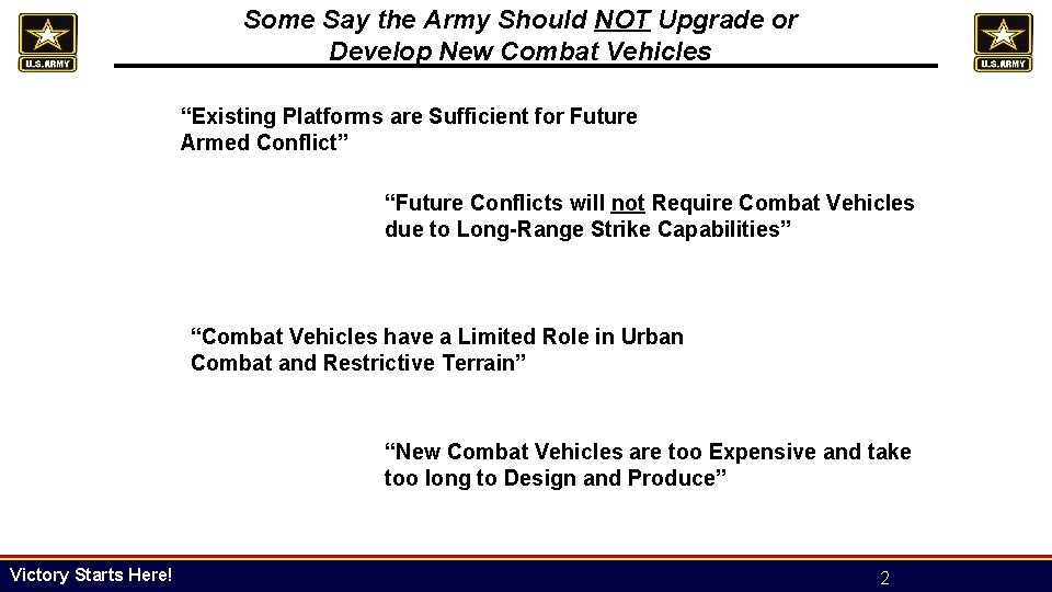 Some Say the Army Should NOT Upgrade or Develop New Combat Vehicles “Existing Platforms