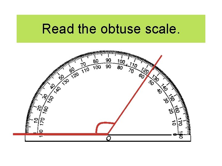 Read the obtuse scale. 