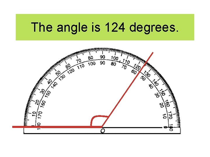 The angle is 124 degrees. 