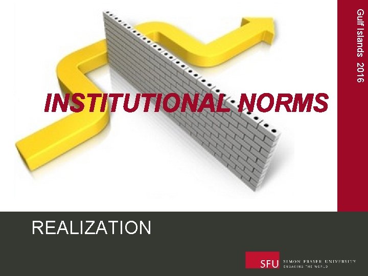 Gulf Islands 2016 INSTITUTIONAL NORMS REALIZATION 