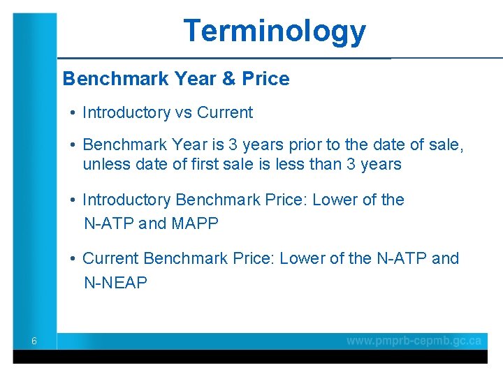 Terminology Benchmark Year & Price • Introductory vs Current • Benchmark Year is 3