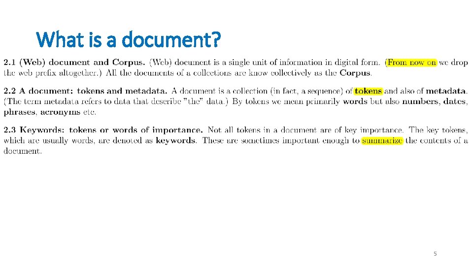 What is a document? 5 