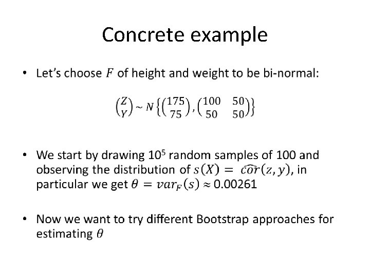 Concrete example • 