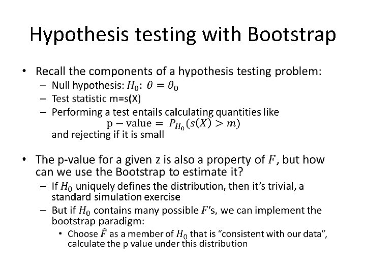 Hypothesis testing with Bootstrap • 