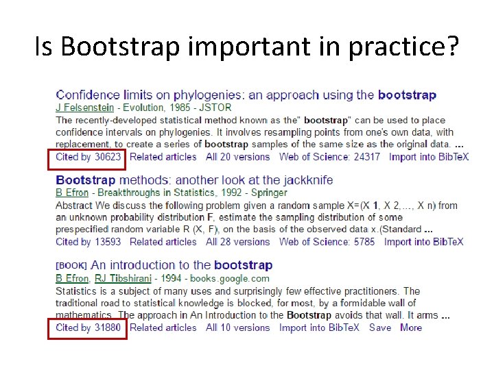 Is Bootstrap important in practice? 