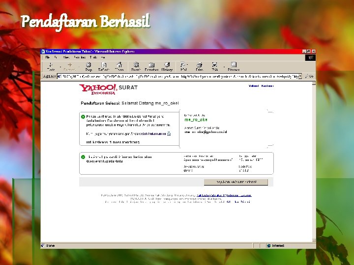Pendaftaran Berhasil 